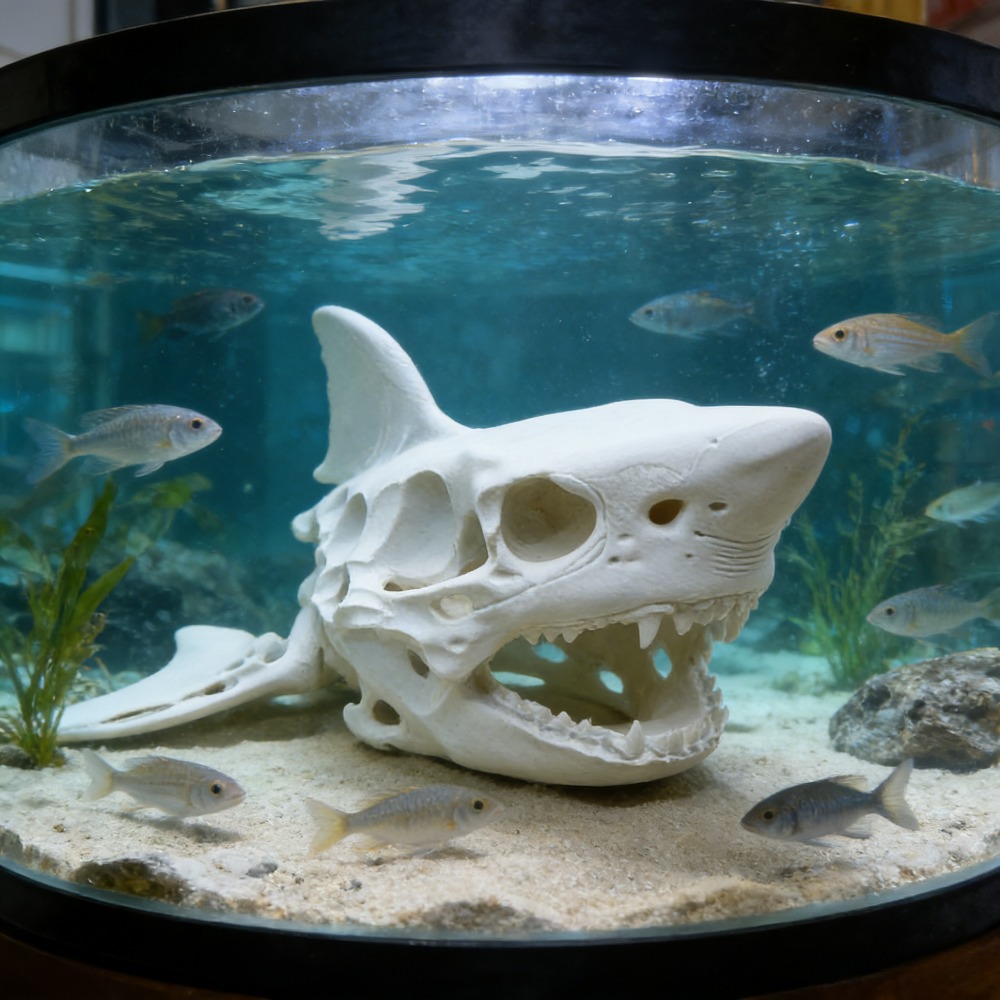 Aquarium Fish Shark - مجسمات ثلاثية الأبعاد لجمجمة سمكة القرش،