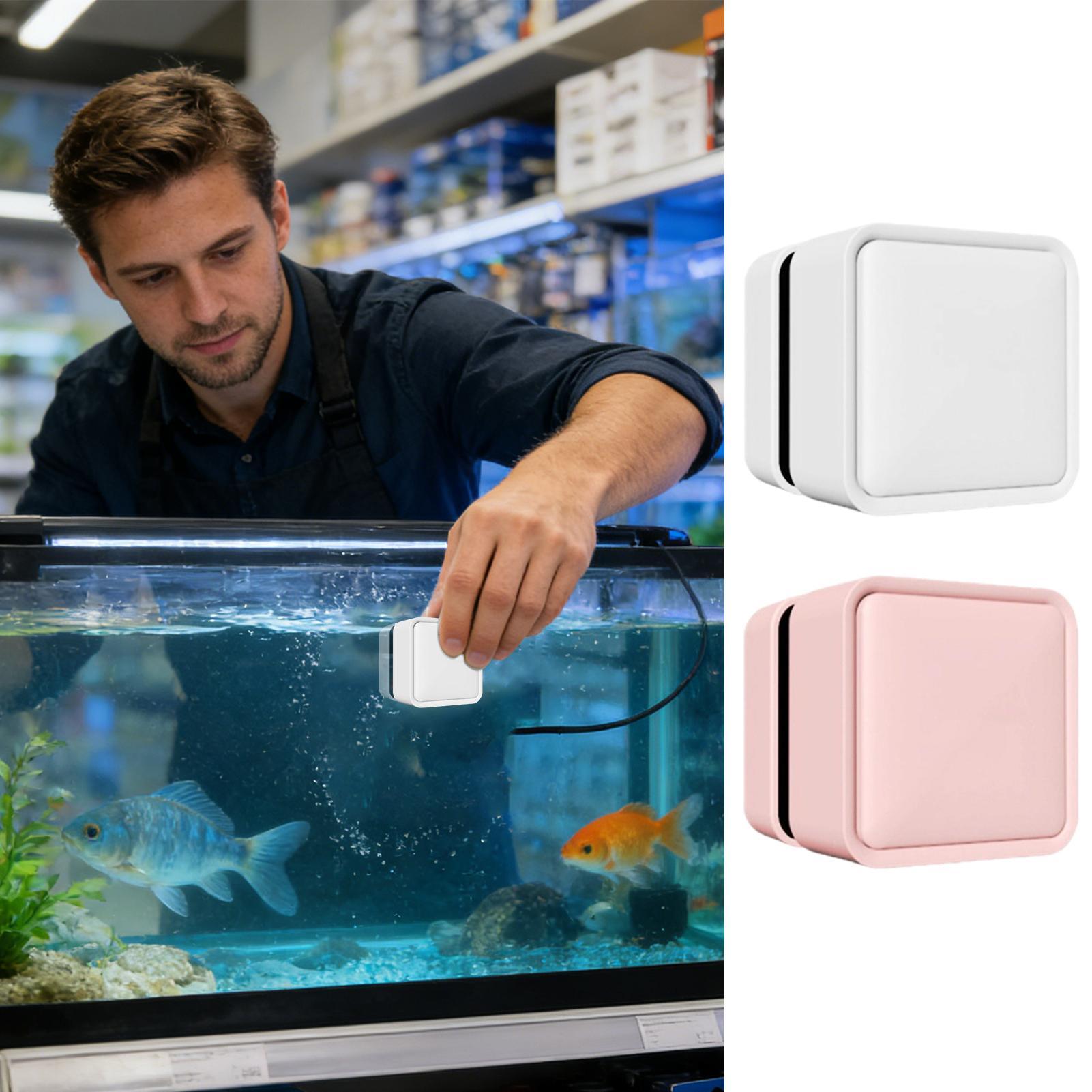 Aquarium Fish Escape - منظف حوض السمك المغناطيسي ذو الوجهين،
