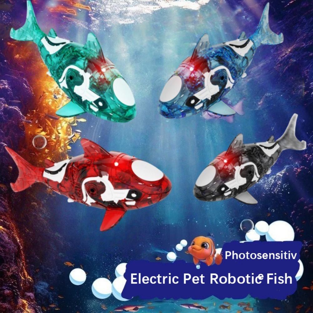 Aquarium Fish Shark - سمكة بلاستيكية كهربائية متحركة جديدة ومبتكرة،