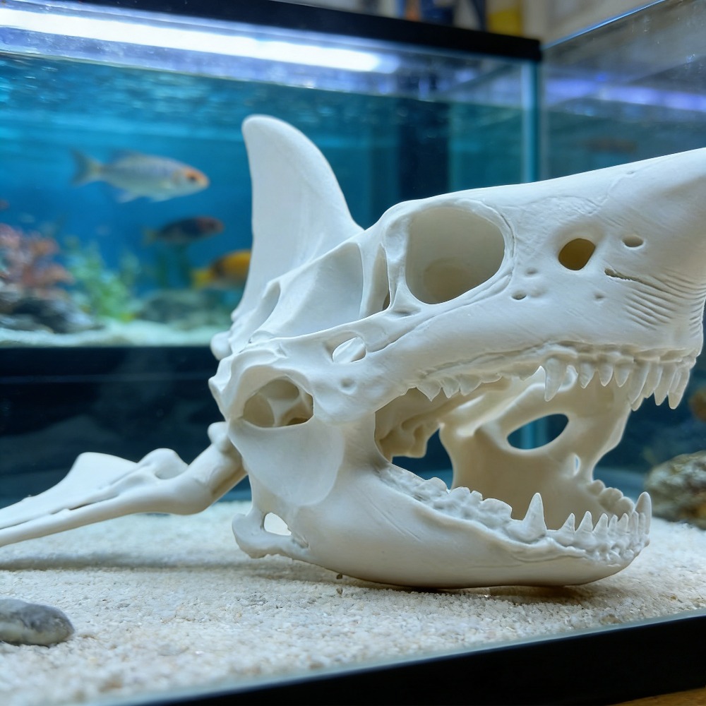 مجسمات ثلاثية الأبعاد لجمجمة س - مراجعة Aquarium Fish Shark وسعره