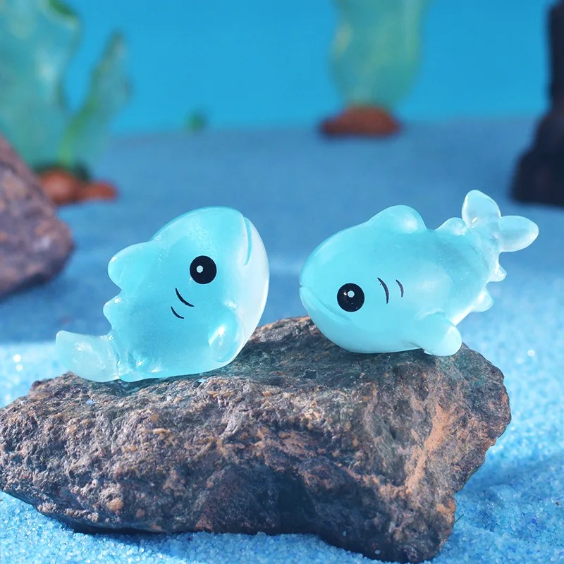 4 قطع زينة سمكة القرش المضيئة، - مراجعة Aquarium Fish Shark وسعره