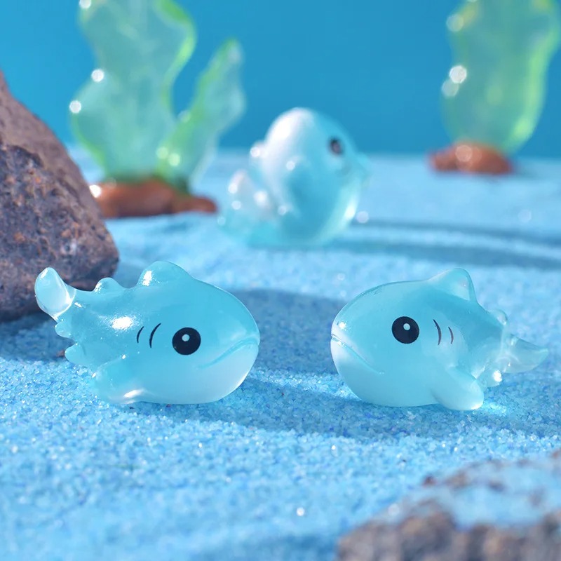 4 قطع زينة سمكة القرش المضيئة، - مراجعة Aquarium Fish Shark وسعره