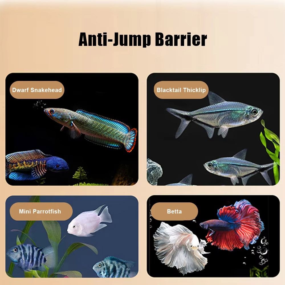 غطاء غطاء خزان الأسماك المغناط - مراجعة Aquarium Fish Jumping وسعره