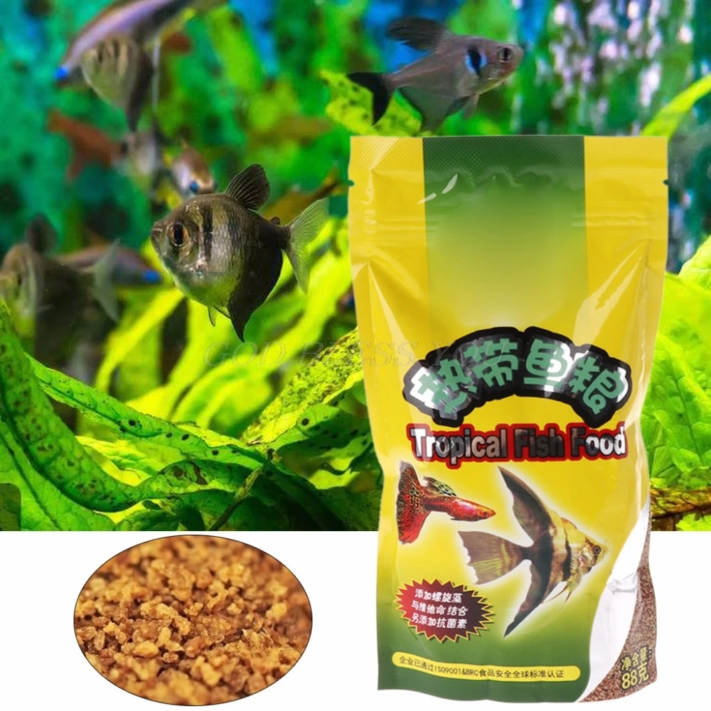 حوض السمك خزان الأسماك الاستوا - مراجعة Aquarium Fish Food وسعره