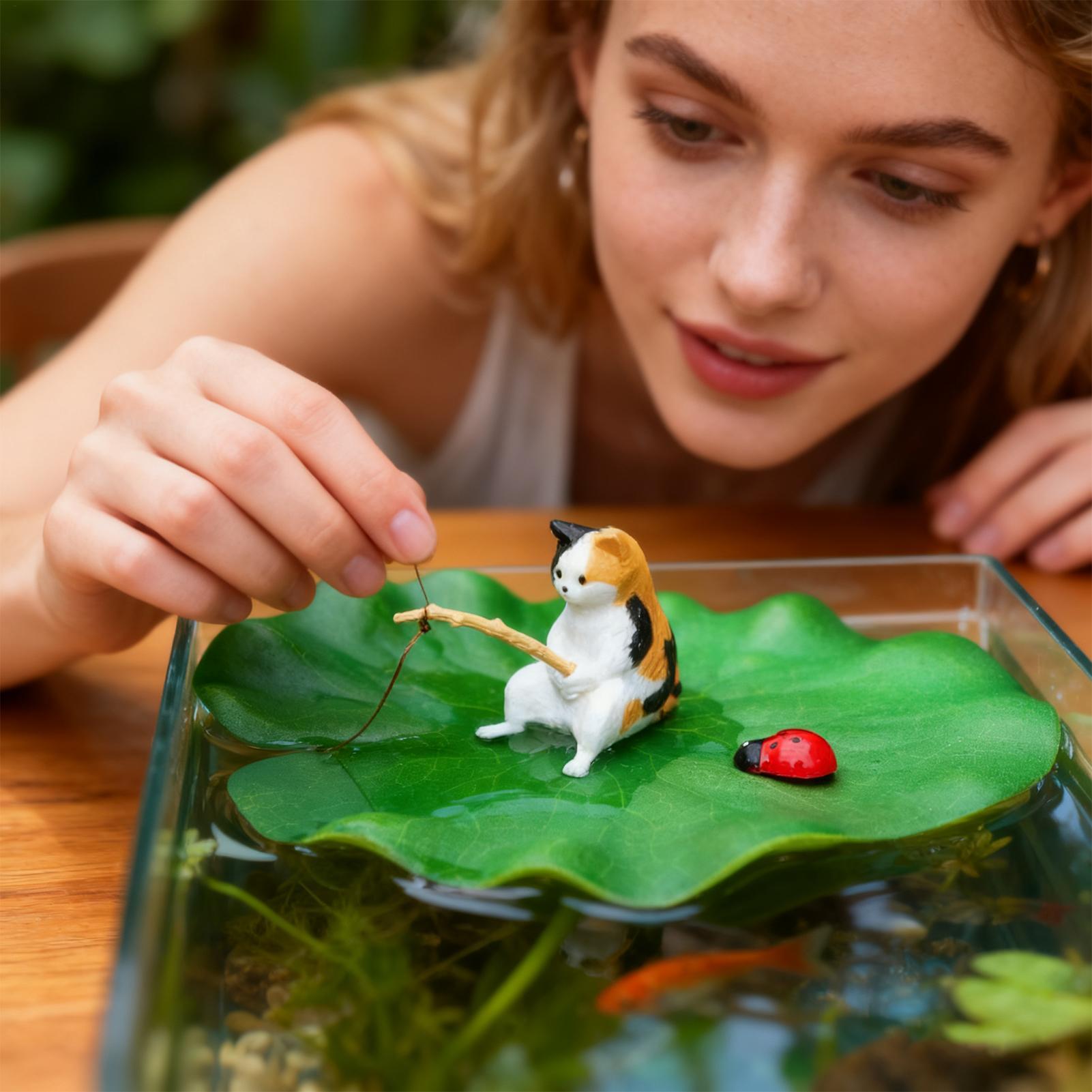 ديكور حوض السمك: نموذج قطة عائ - مراجعة Aquarium Fish Escape وسعره
