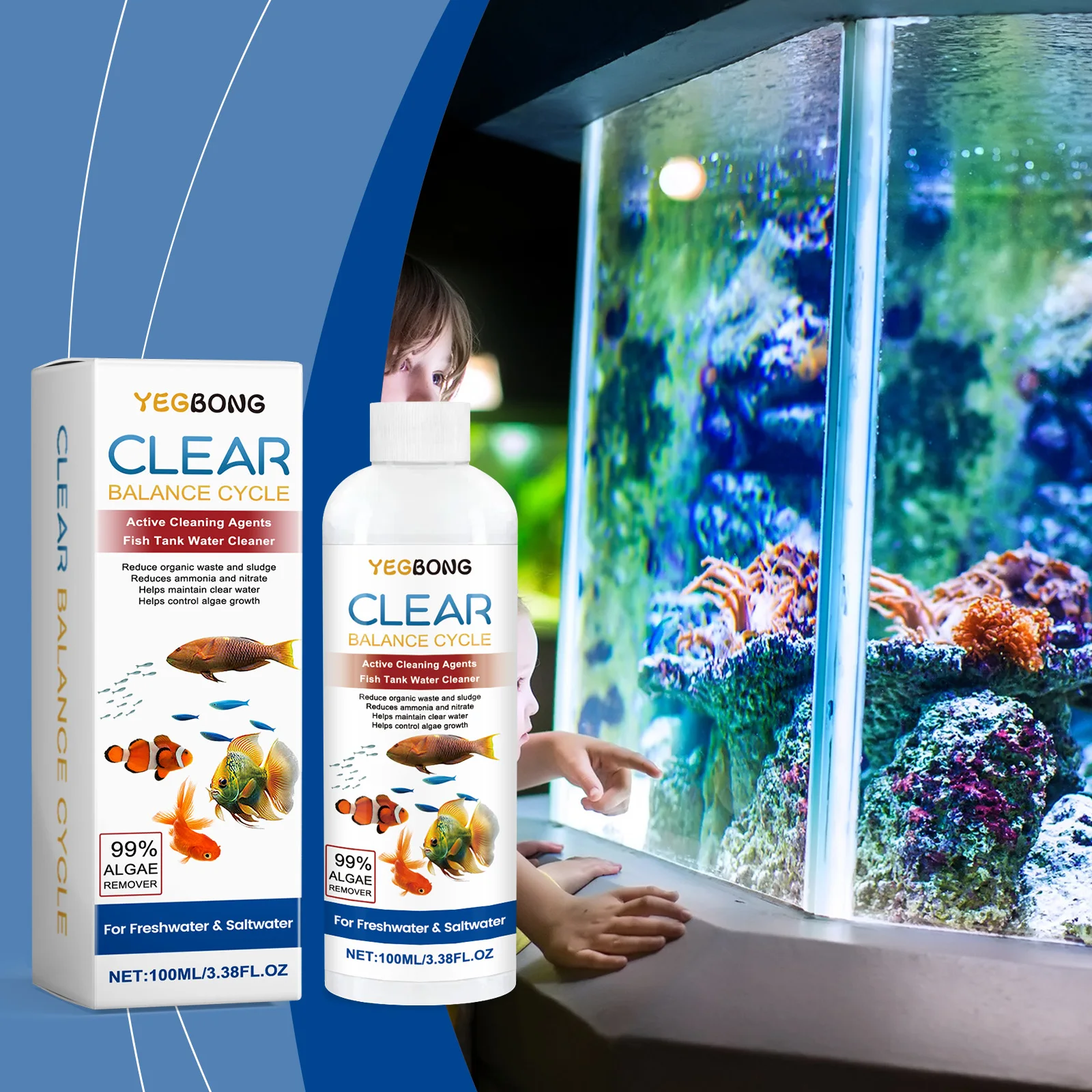 مزيل الطحالب لخزانات الأسماك،  - مراجعة Aquarium Fish Waste Collector وسعره