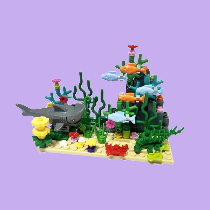مجموعة مكعبات بناء مدينة MOC:  - مراجعة Aquarium Fish Shark وسعره