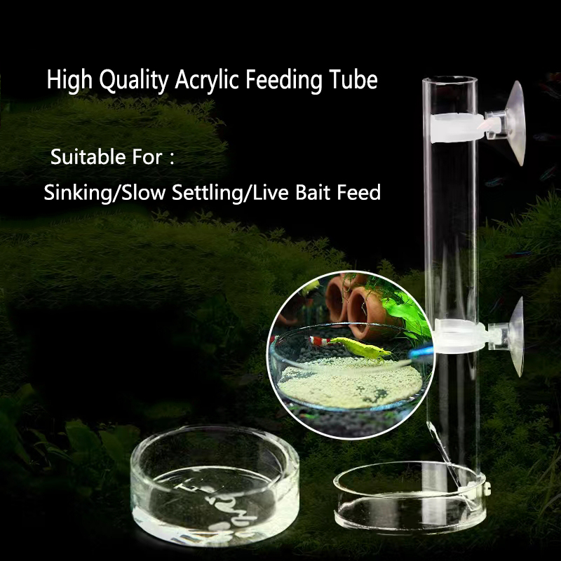 1 قطعة حوض سمك أكريليك المغذية - مراجعة Aquarium Fish Food وسعره